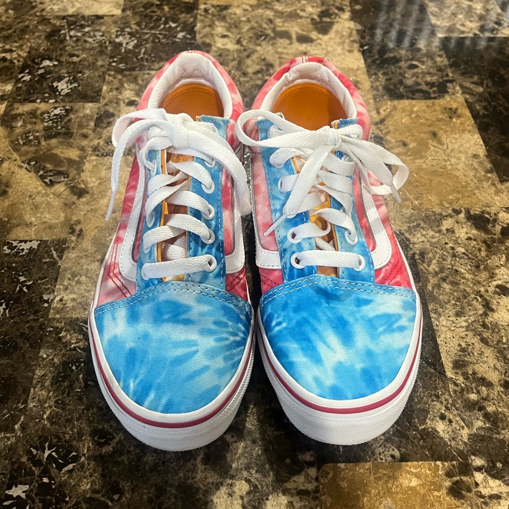 Tie Dye old skool multicolor block. Stylish comfort